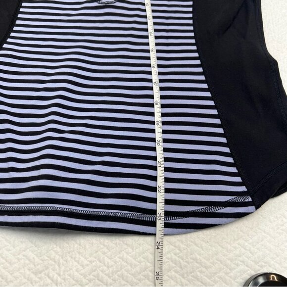 lululemon U-Turn 1/2 Zip Luon Reversible Striped Blue Long Sleeve Pullover - Picture 11 of 11